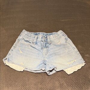Old Navy Light Blue Denim Shorts with Eyelet Trim